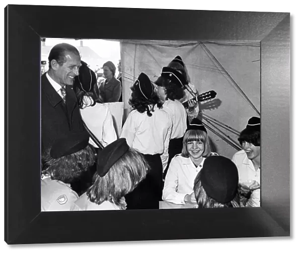 Prince Philip visits Liverpool. A Sefton serenade from the Aughton Rangers as the Duke of