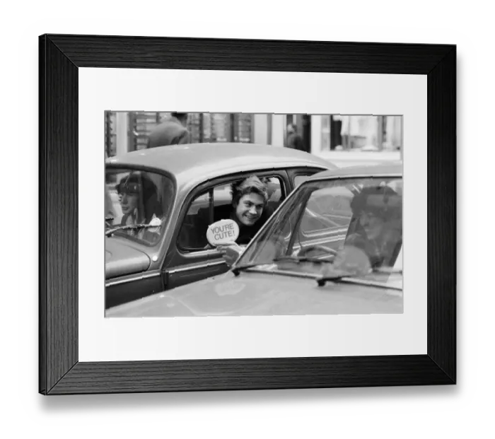 Framed Print : Andy Banks, 19, and his friend Ricky Churchill, 20, got the idea of using messages like