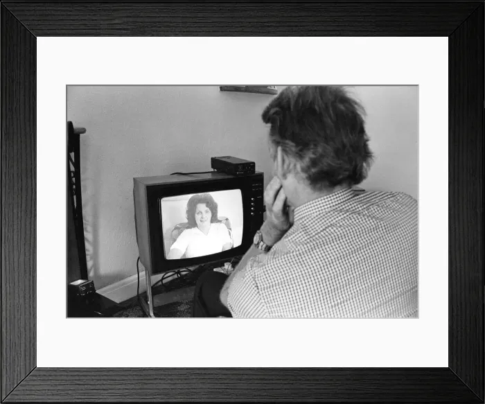 Framed Print : Video Dating service. August 1980 Framed Print : Video Dating service. August 1980