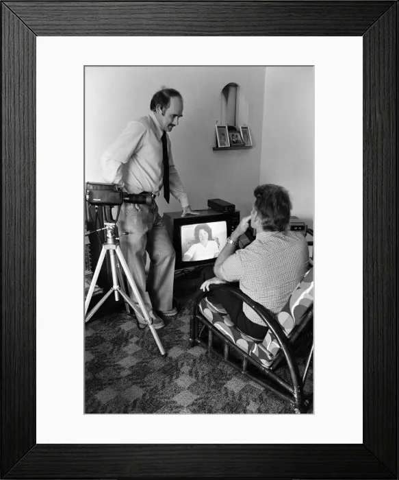 Framed Print : Video Dating service. August 1980 Framed Print : Video Dating service. August 1980