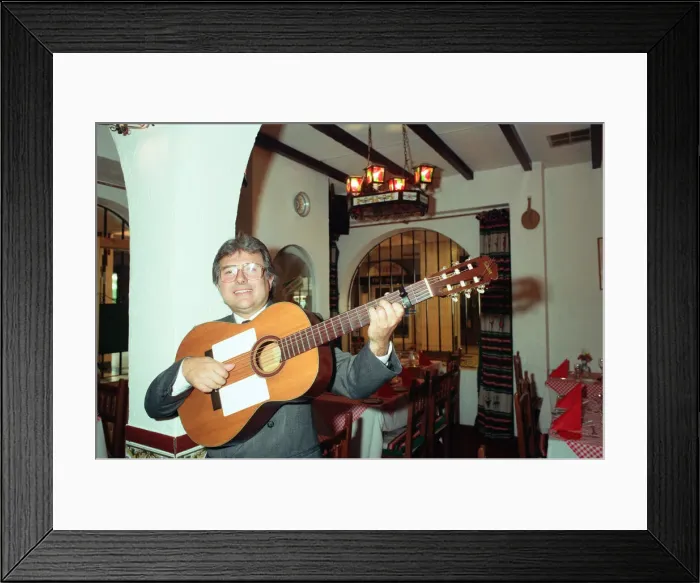 Framed Print : Paco Bueno, owner of the Casa Paco Spanish restaurant, Fletchers Walk, Birmingham Framed Print : Paco Bueno, owner of the Casa Paco Spanish restaurant, Fletchers Walk, Birmingham