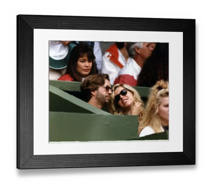 Framed Print : Tatum O Neal Actress wife of Tennis star John McEnroe watches him playing with her