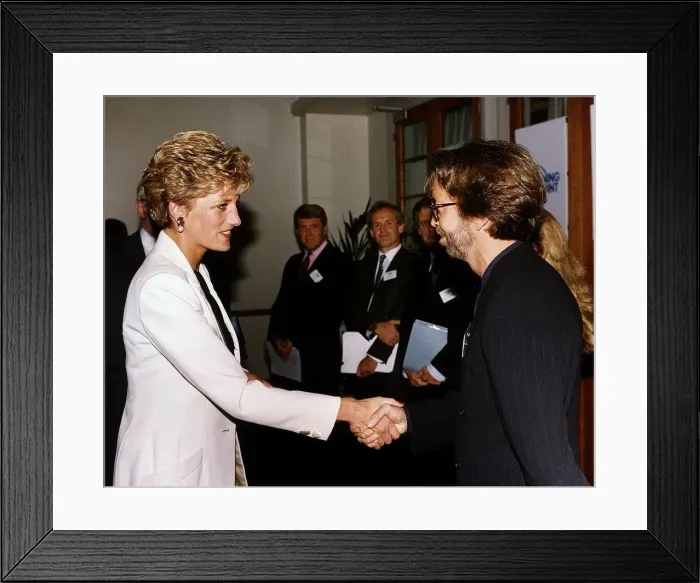Framed Print : Eric Clapton meets Princess Diana Dbase Framed Print : Eric Clapton meets Princess Diana Dbase