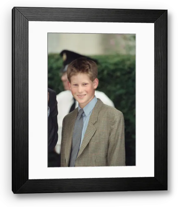 Framed Print : Prince Harry arrives for his first day to register at Eton college