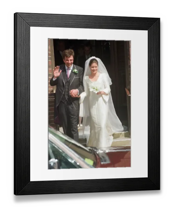 Framed Print : The wedding day of designer Samantha Shaw. Samantha Shaw designed the wedding dress for
