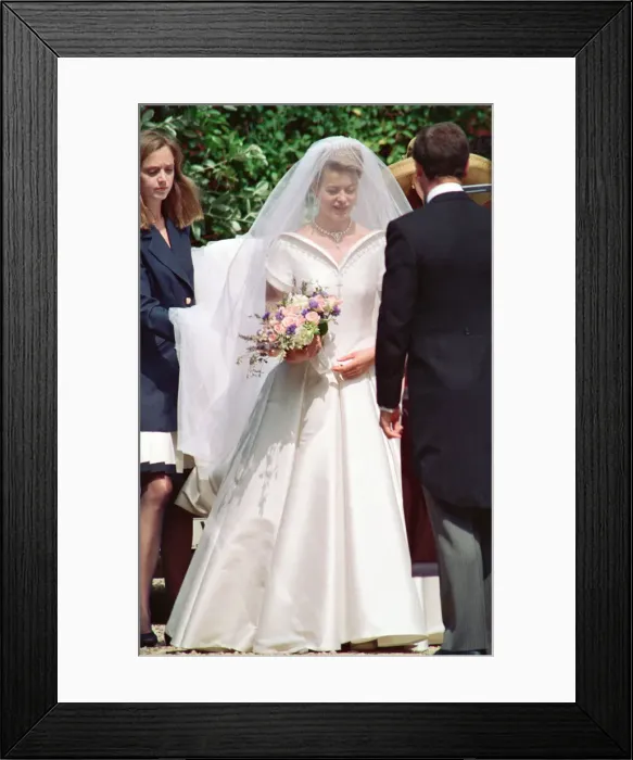 Framed Print : The wedding of Lady Helen Windsor to Timothy Taylor at St Georges Chapel