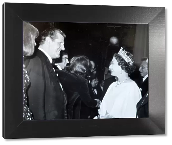 Tommy Cooper with Queen Elizabeth Queens Silver Jubilee a Royal Gala Performance