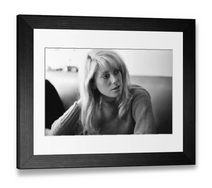 Framed Print : Catherine Deneuve, french actress in UK filming 1965 British psychological horror