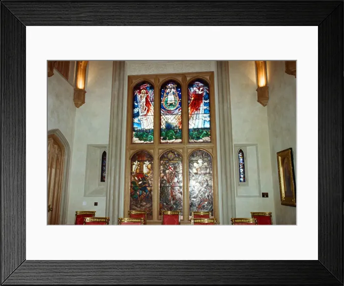 Framed Print : Interior view of Windsor Castle showing restoration after it was damaged by fire in 1992 Framed Print : Interior view of Windsor Castle showing restoration after it was damaged by fire in 1992