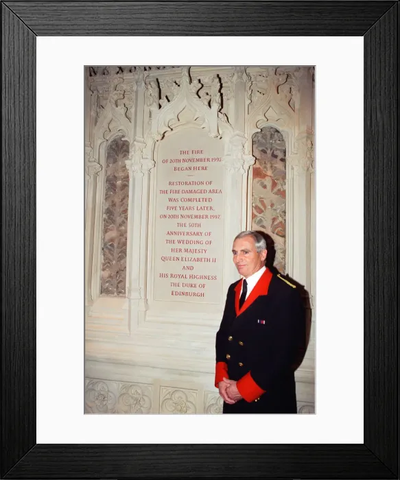 Framed Print : Interior view of Windsor Castle showing restoration after it was damaged by fire in 1992 Framed Print : Interior view of Windsor Castle showing restoration after it was damaged by fire in 1992