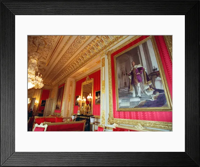 Framed Print : Interior view of Windsor Castle showing restoration after it was damaged by fire in 1992 Framed Print : Interior view of Windsor Castle showing restoration after it was damaged by fire in 1992