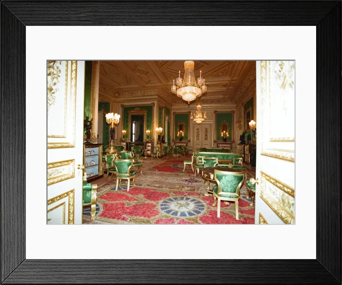 Framed Print : Interior view of Windsor Castle showing restoration after it was damaged by fire in 1992
