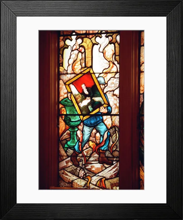 Framed Print : Interior view of Windsor Castle showing restoration after it was damaged by fire in 1992