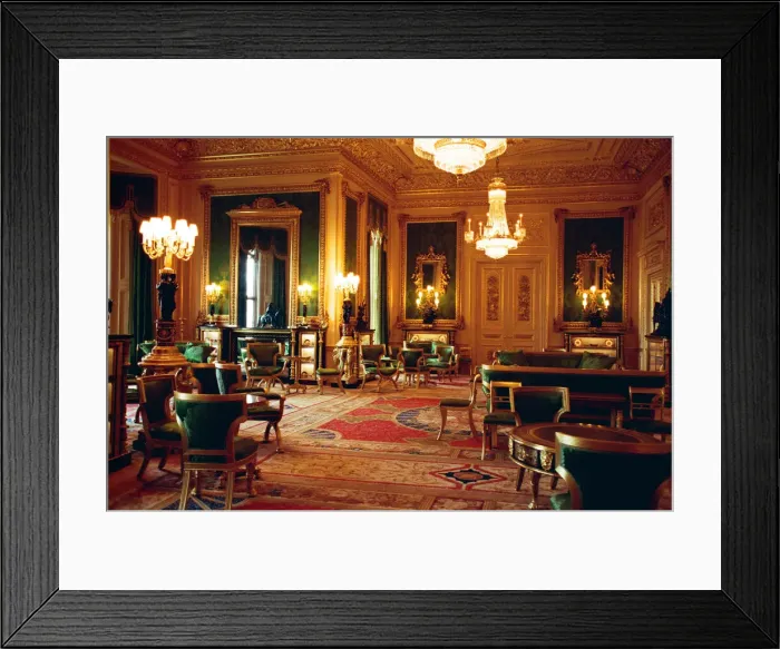 Framed Print : Interior view of Windsor Castle showing restoration after it was damaged by fire in 1992 Framed Print : Interior view of Windsor Castle showing restoration after it was damaged by fire in 1992