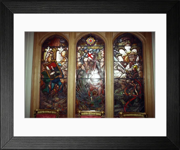 Framed Print : Interior view of Windsor Castle showing restoration after it was damaged by fire in 1992 Framed Print : Interior view of Windsor Castle showing restoration after it was damaged by fire in 1992