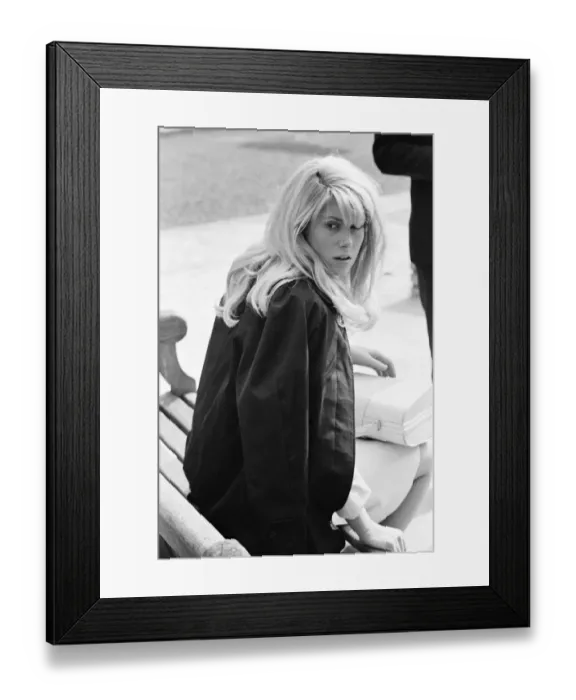 Framed Print : Catherine Deneuve, french actress in UK filming 1965 British psychological horror