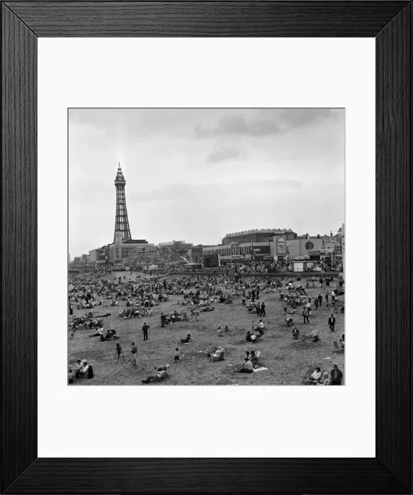 Framed Print : The Golden Mile in Blackpool, Lancashire. 1st August 1971 Framed Print : The Golden Mile in Blackpool, Lancashire. 1st August 1971