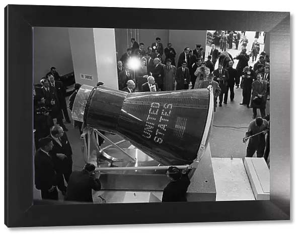 The Mercury capsule 'Friendship 7'in which astronaut John Glenn became