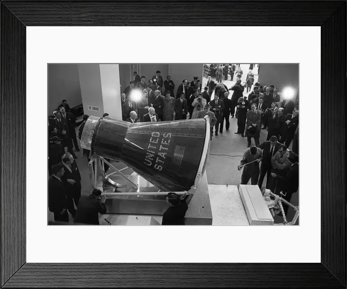 Framed Print : The Mercury capsule Friendship 7'in which astronaut John Glenn became Framed Print : The Mercury capsule Friendship 7'in which astronaut John Glenn became
