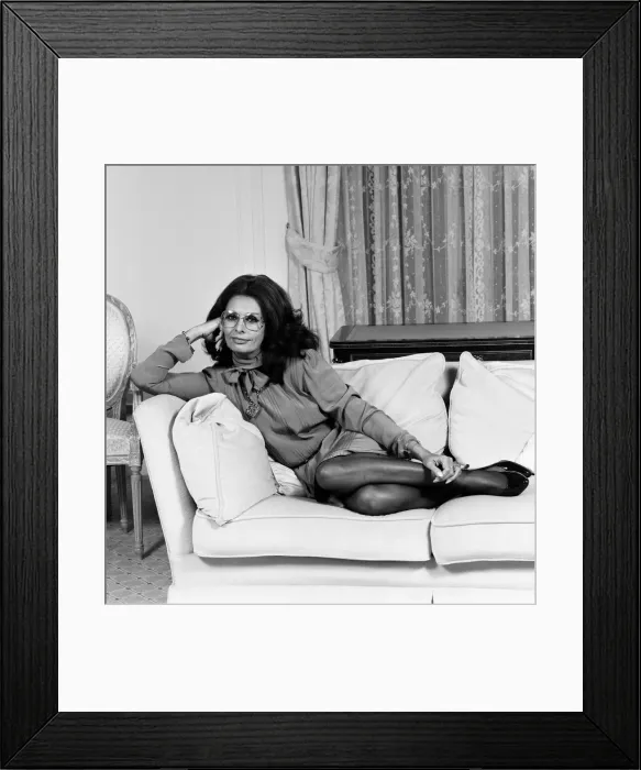 Framed Print : Actress Sophia Loren, pictured in London where shes promoting her new book. October 1984