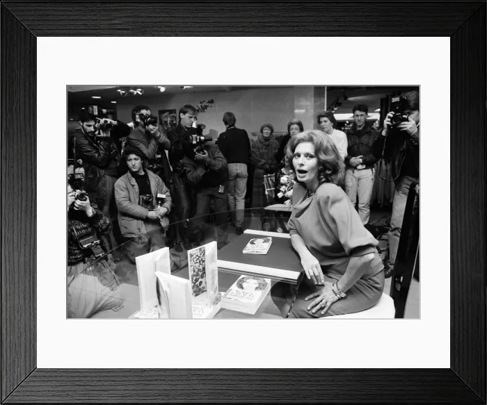 Framed Print : Actress Sophia Loren at Harvey Nichols store in Knightsbridge