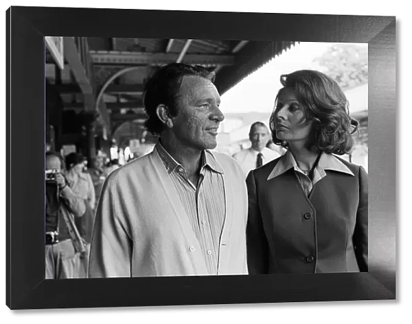 Richard Burton and Sophia Loren pictured at Brockenhurst Railway station where they are
