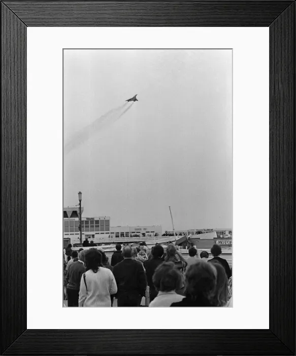 Framed Print : Blackpool came to a standstill as Concorde flew over. Every vantage point was occupied Framed Print : Blackpool came to a standstill as Concorde flew over. Every vantage point was occupied