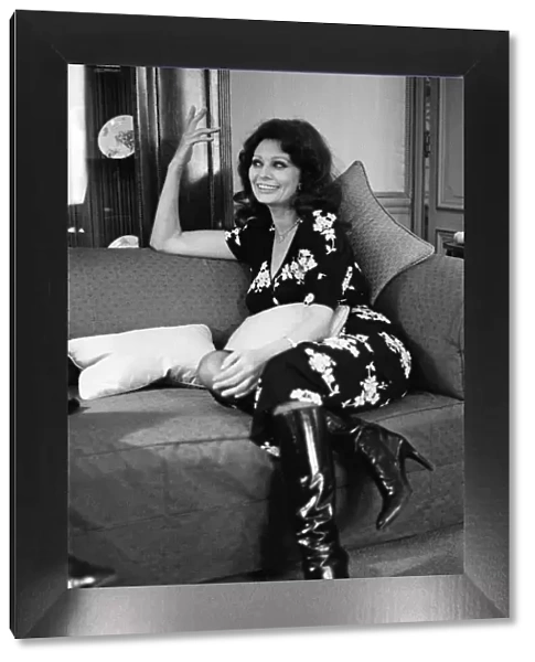 Sophia Loren who is in London to promote her latest book, pictured in her hotel suite