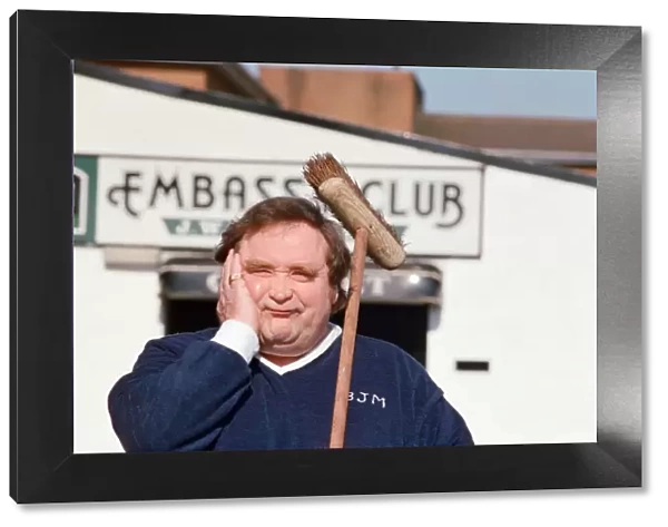 Bernard Manning outside at The Embassy Club in Manchester
