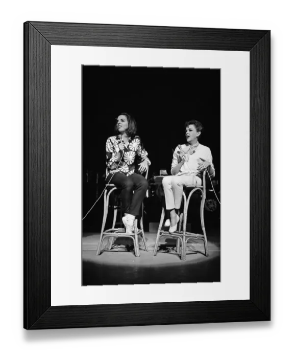 Framed Print : Judy Garland and her daughter Liza Minnelli are returning to the London Palladium for a