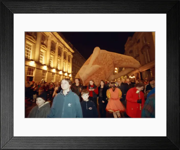 Framed Print : Scenes from the parade through Newcastle to the Quayside on New Years Eve Framed Print : Scenes from the parade through Newcastle to the Quayside on New Years Eve