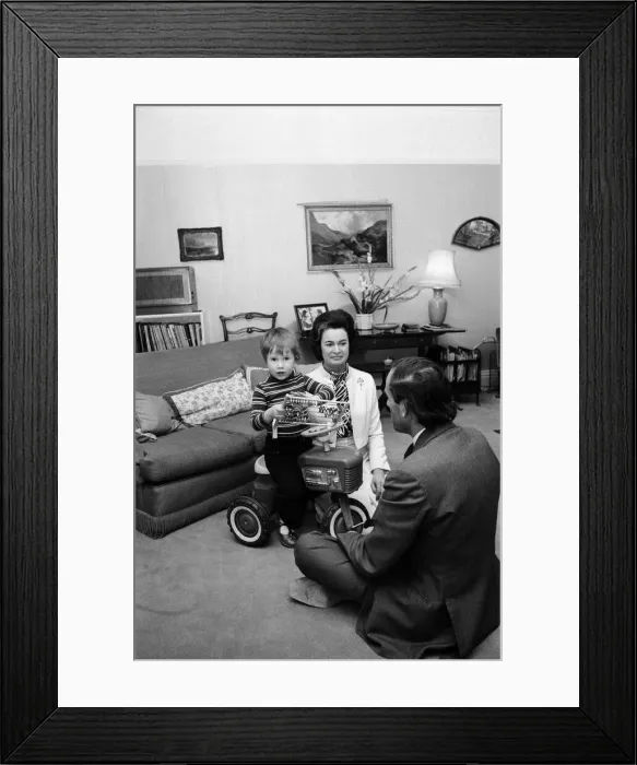 Framed Print : Rupert Thorpe, who will be four in April, pictured with his new mother-to-be Framed Print : Rupert Thorpe, who will be four in April, pictured with his new mother-to-be