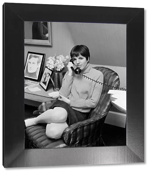 Actress and singer Liza Minnelli in London. Photographs of herself