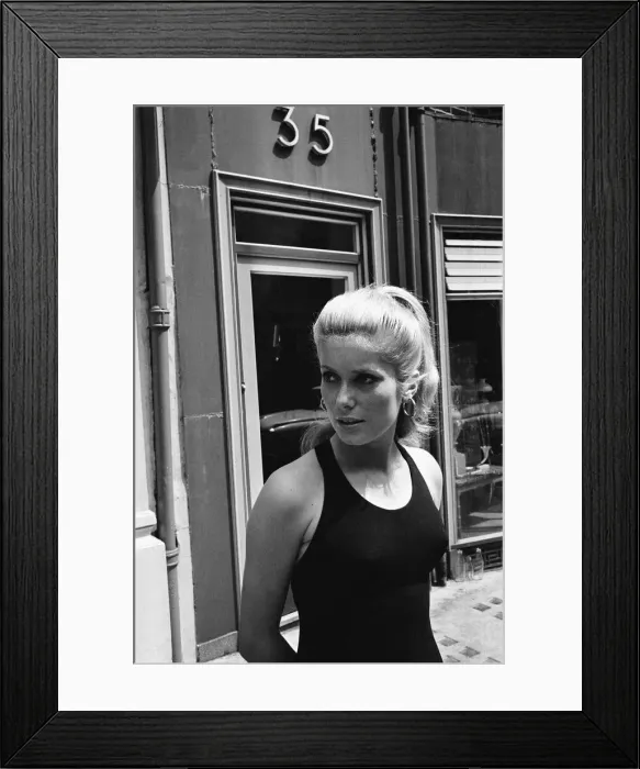 Framed Print : Catherine Deneuve, french actress and star of British psychological horror Repulsion