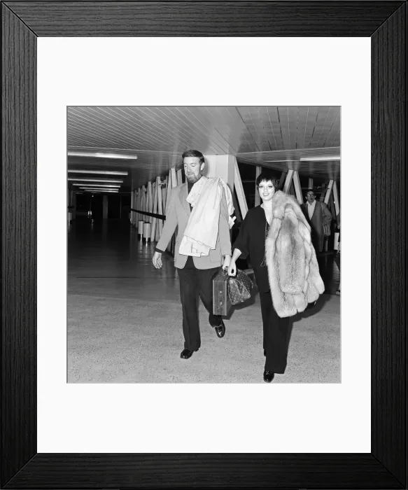 Framed Print : Liza Minnelli and her new husband Jack Haley Jr arrive at Heathrow to finish off their Framed Print : Liza Minnelli and her new husband Jack Haley Jr arrive at Heathrow to finish off their