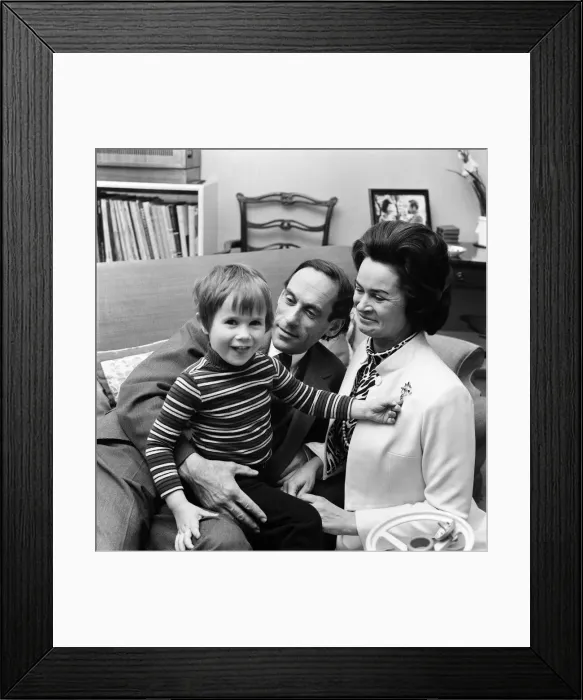 Framed Print : Rupert Thorpe, who will be four in April, pictured with his new mother-to-be Framed Print : Rupert Thorpe, who will be four in April, pictured with his new mother-to-be