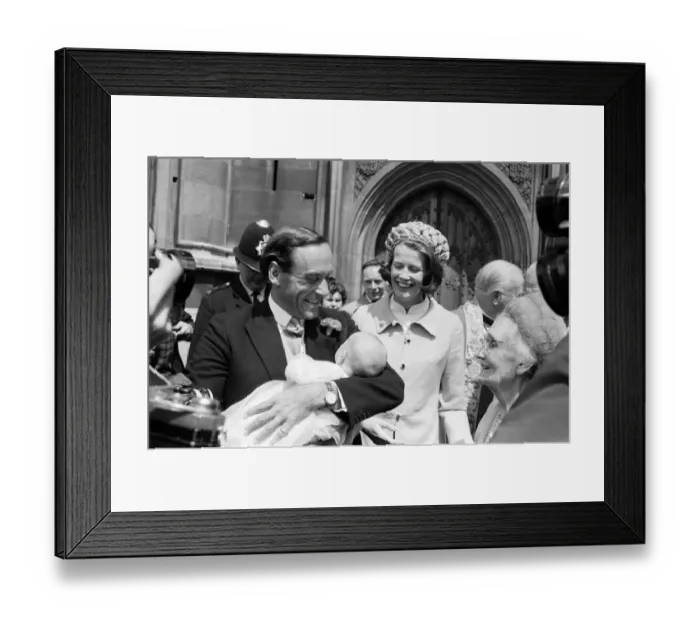 Framed Print : The Christening of Mr and Mrs Jeremy Thorpes son Rupert Jeremy Framed Print : The Christening of Mr and Mrs Jeremy Thorpes son Rupert Jeremy