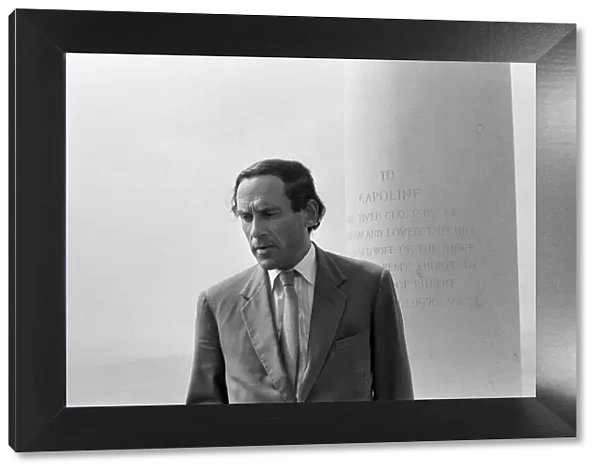 Jeremy Thorpe pictured standing in front of Codden Beacon. Devon. 12th September 1973
