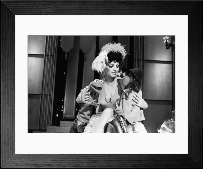Framed Print : Rehearsing today at the ATV Studios in Elstree was Liza Minnelli with The Muppets - her Framed Print : Rehearsing today at the ATV Studios in Elstree was Liza Minnelli with The Muppets - her