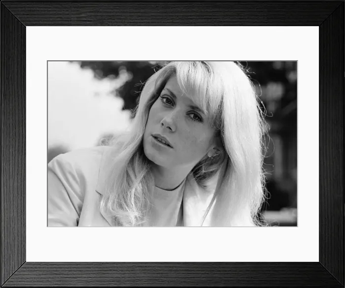 Framed Print : Catherine Deneuve, french actress in UK filming 1965 British psychological horror Framed Print : Catherine Deneuve, french actress in UK filming 1965 British psychological horror