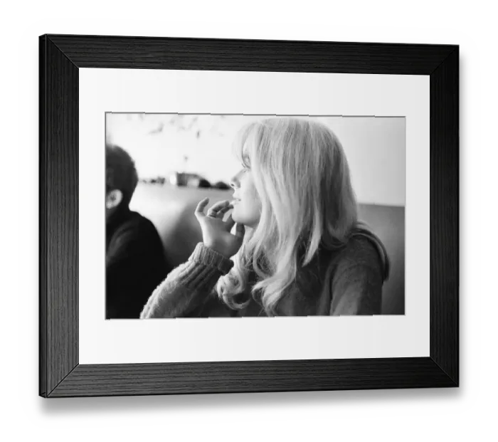Framed Print : Catherine Deneuve, french actress in UK filming 1965 British psychological horror