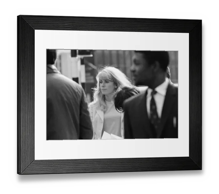 Framed Print : Catherine Deneuve, french actress in UK filming 1965 British psychological horror Framed Print : Catherine Deneuve, french actress in UK filming 1965 British psychological horror