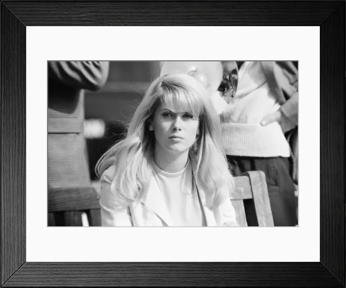 Framed Print : Catherine Deneuve, french actress in UK filming 1965 British psychological horror