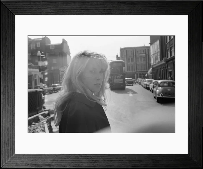 Framed Print : Catherine Deneuve, french actress in UK filming 1965 British psychological horror
