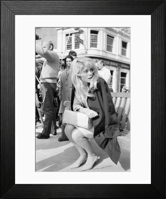 Framed Print : Catherine Deneuve, french actress in UK filming 1965 British psychological horror Framed Print : Catherine Deneuve, french actress in UK filming 1965 British psychological horror