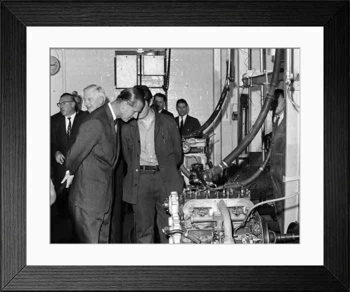 Framed Print : Prince Philip, Duke of Edinburgh visits Coventry Climax. 21st June 1966 Framed Print : Prince Philip, Duke of Edinburgh visits Coventry Climax. 21st June 1966