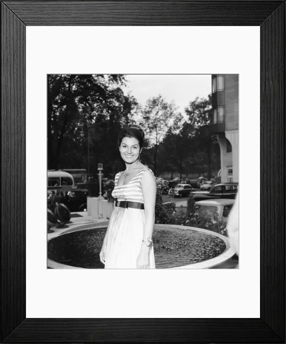 Framed Print : Rosanna Schiaffino, Italian actress, in the UK to star in new film, The Victors Framed Print : Rosanna Schiaffino, Italian actress, in the UK to star in new film, The Victors