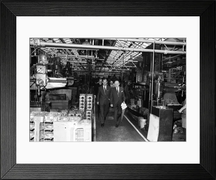 Framed Print : Prince Philip, Duke of Edinburgh visits Coventry Climax. 21st June 1966 Framed Print : Prince Philip, Duke of Edinburgh visits Coventry Climax. 21st June 1966