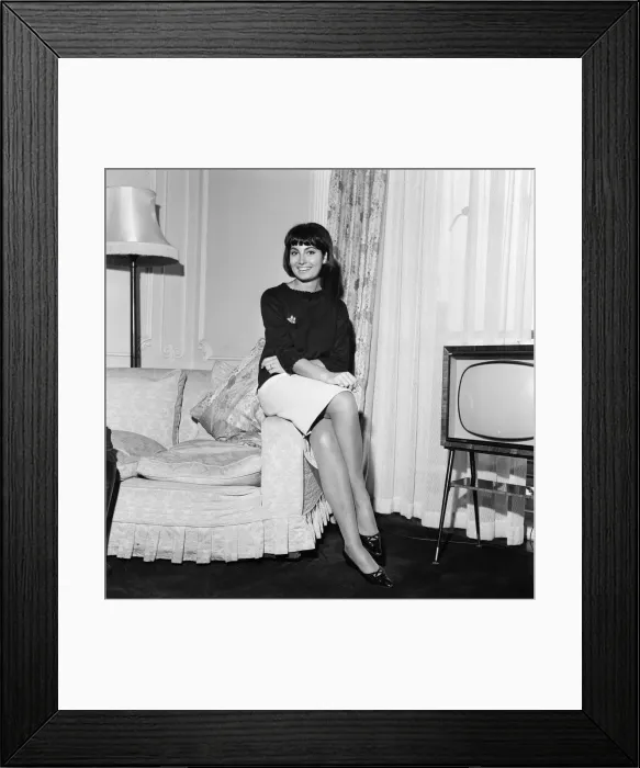 Framed Print : Rosanna Schiaffino, Italian actress, in the UK to star in new film, The Long Ships