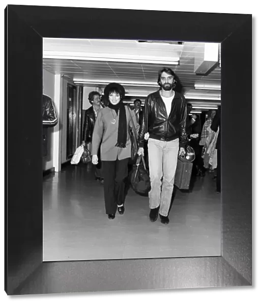 Liza Minnelli and her husband Mark Gero on their way to Rome via Heathrow